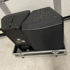 SET 2x Dynacord D12 D-Lite top in stolpcase